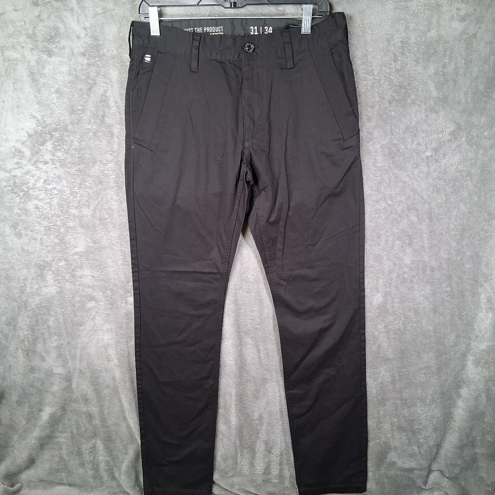 G Star Raw Bronson Slim Chino Pants Men Size 31x34 Black Just The Product